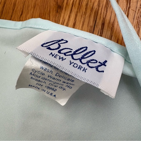 Vintage Baby Blue Satin Lace Chiffon Ethereal Peignoir Slip Nightgown Dress - Picture 13 of 14